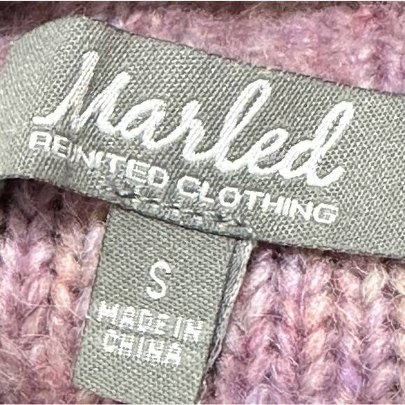 Marled Reunited Clothing Womens Sweater Small S Pink Wool Blend Turtleneck - Picture 2 of 6